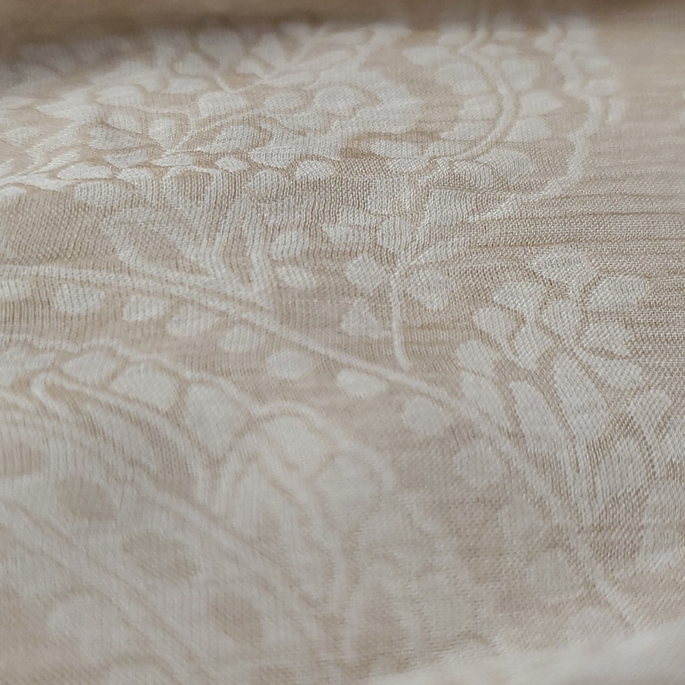 Armani Collezioni - Tan & White Pin Striped Linen & Silk Jacket Sz 14 - Picture 6 of 9